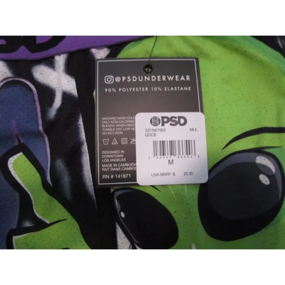 PSD Qside Qrew Only Green Alien Men's Medium Underwear Boxer Briefs